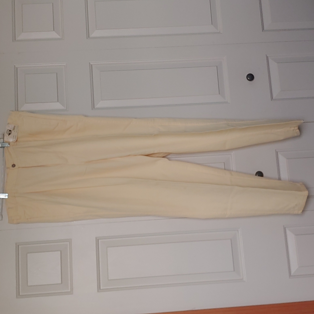 Dockers Yellow Linen Pants, 100% Cotton, 38x34.